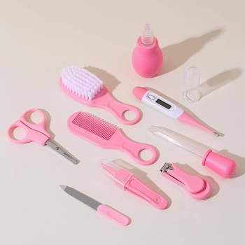 10 Pcs New-born Baby Kids Health Care Kit Set (Pink)