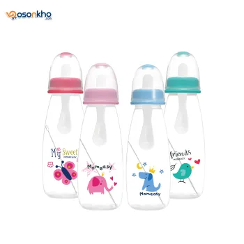 momeasy 240ML Standard PP Squeeze Feeder with Brush, Spoon, Hard spout